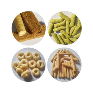 Extruded puffed food